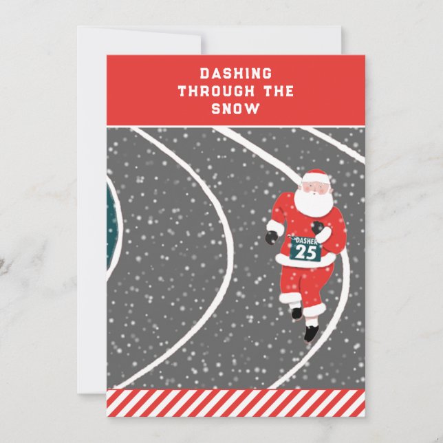 Cartões de Natal engraçados para corredores (Frente)