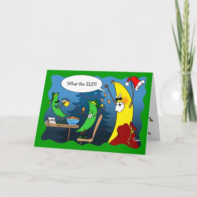 Cartões de Natal Engraçados | Saudação de Banana d (Frente)