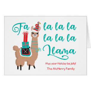 Cartões de natal Fa la Llama