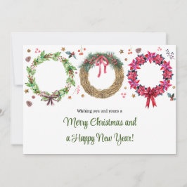 Cartões de natal Fazer Wreath de Natal