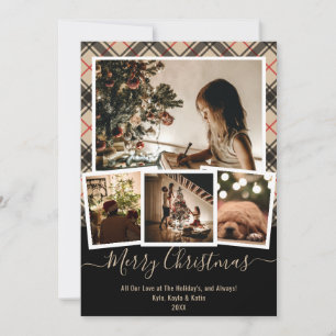 Cartões de Natal Feliz com Várias Fotografias