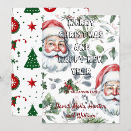 Cartões de Natal Feliz Natal cartão branco de feri