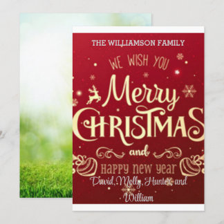 Cartões de Natal Feliz Natal Cartão de Férias Verm