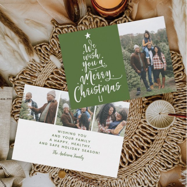 Cartões de Natal Feliz Tipo Árvore (Criador carregado)