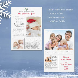 Cartões de Natal Foto Anúncio do Bebê