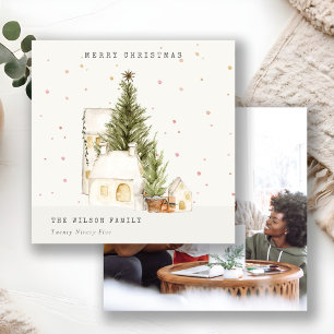 Cartões de natal Fotográficos de Casas de Árvore B