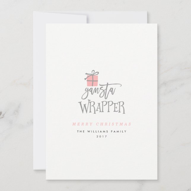 Cartões de Natal Gangsta Wrapper (Frente)