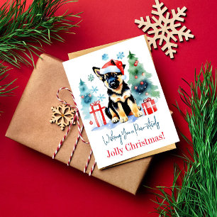 Cartões de natal german shepherd para pessoas de c