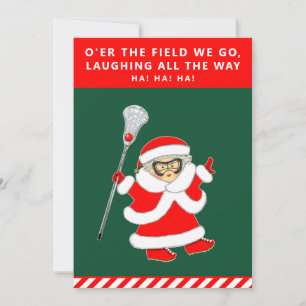 Cartões de Natal Girls Lacrosse