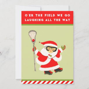 Cartões de natal Girls Lacrosse