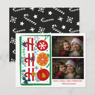Cartões de Natal Ho Ho Ho   Férias de Foto 
