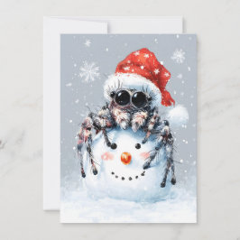 Cartões de Natal Homem de Neve Aranha Saltadora