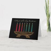 Cartões de natal Ilustrado de Kwanzaa Kinara
