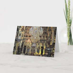 Cartões de natal interior de uma Igreja Ortodoxa