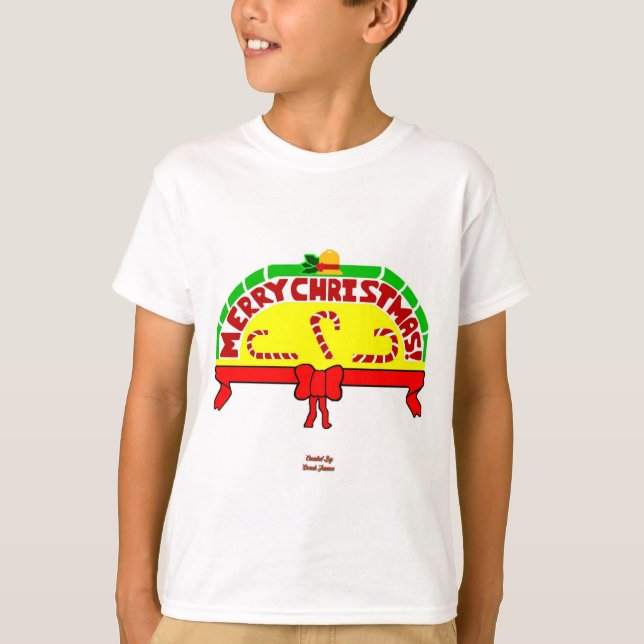 Cartões de natal Meninos Camisa Básica Branca (Frente)