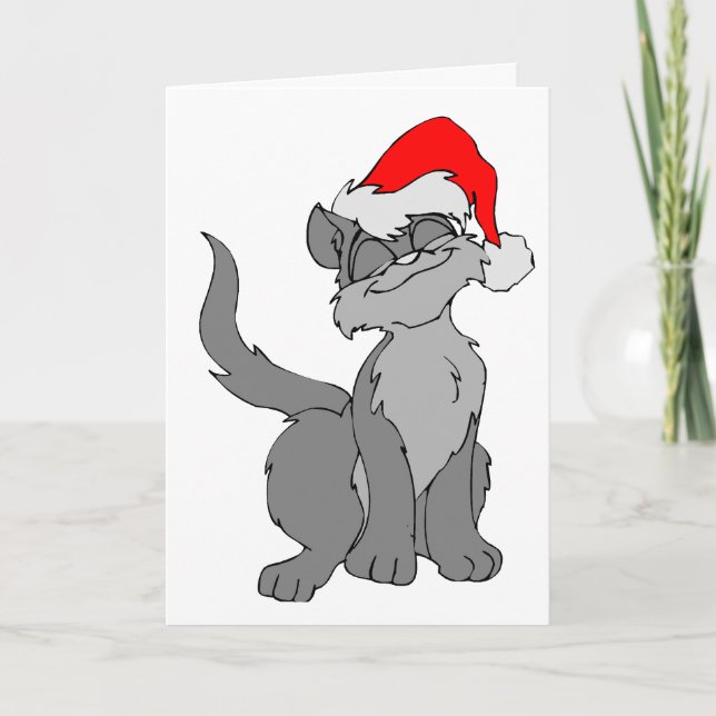 CARTÕES DE NATAL MEOWY DE GATO (Frente)