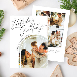 Cartões de natal minimalistas Cinco Fotos de Natal