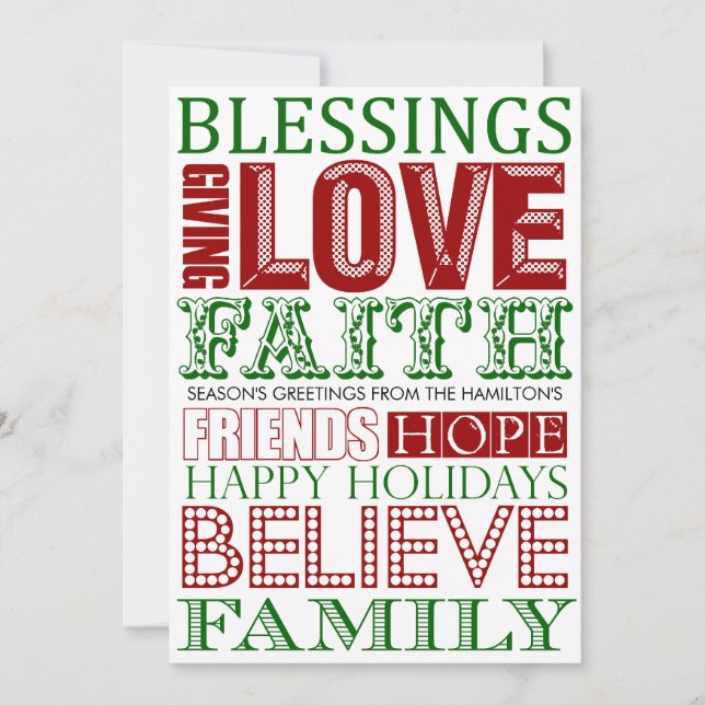 Cartões de Natal Modernos (Frente)