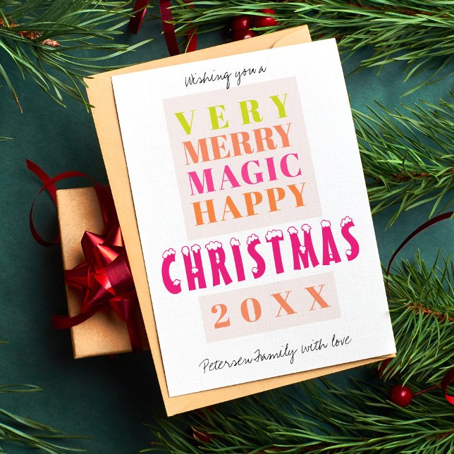 Cartões de natal modernos de tipografia (Criador carregado)