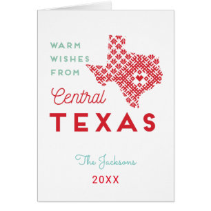 Cartões de natal modernos do Texas Central