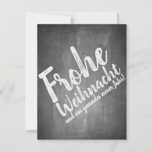 Cartões de natal no conselho de giz