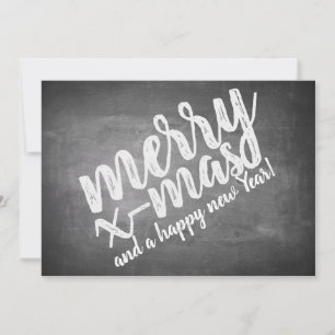 Cartões de natal no conselho de giz