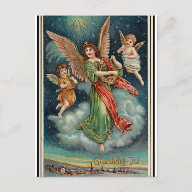 Cartões de natal noruegueses Vintage (Frente)