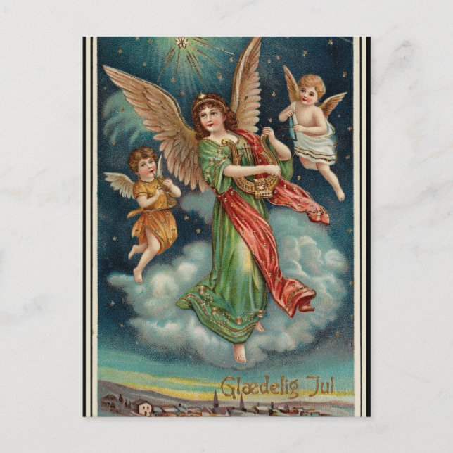 Cartões de natal noruegueses Vintage (Frente)