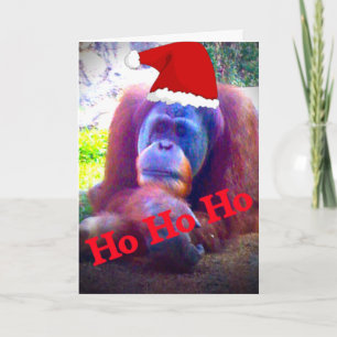 Cartões de Natal padrão Orangutan