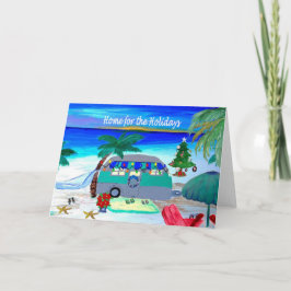Cartões de Natal para a praia do Retro Vintage