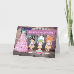 Cartões de natal para cartão de feriado Hairstylis