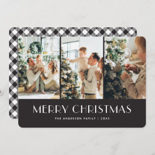 Cartões de Natal para Colagem de Fotos em Xadrez P