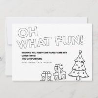 Cartões de Natal para Colorir com Fotos de Férias