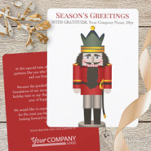 Cartões de Natal para Empresas Red Nutcracker