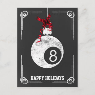 Cartões de Natal para jogadores de bilhar