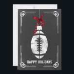 Cartões de Natal para jogadores de futebol<br><div class="desc">Cartões de Cartões de natal de ornamento de futebol do chalkboard por juros. Os cartões de natal profissionais são placas de cartões de natal específicas do setor. Estes cartões de natal específicos de ocupação irão adicionar um toque de exclusividade aos seus Cartões de natal</div>