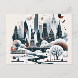 Cartões de Natal para luzes de Nova Iorque festiva