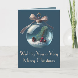 Cartões de Natal para Ornamento do arco e Vintage