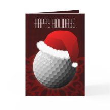 Cartões de Natal para um golfista