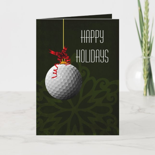 Cartões de Natal para um golfista (Frente)