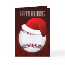 Cartões de Natal para um jogador de beisebol