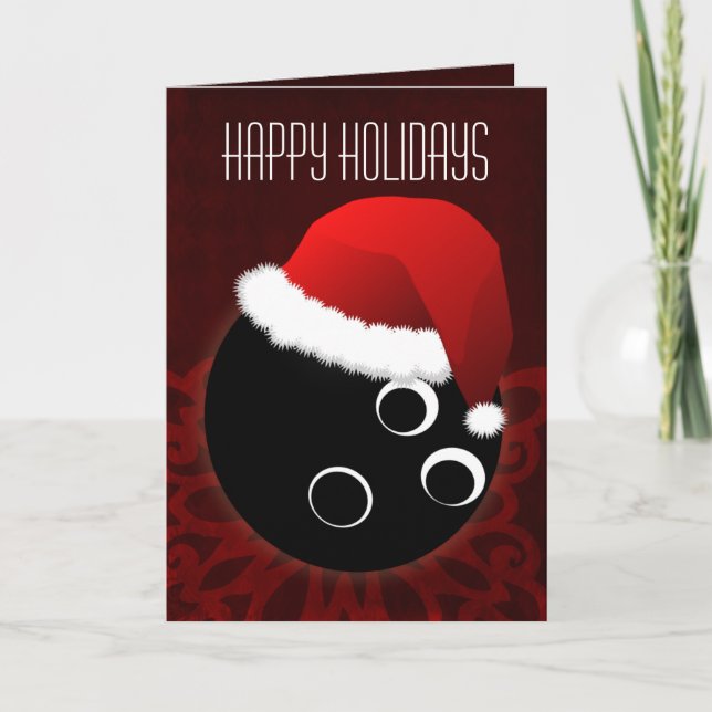 Cartões de Natal para um jogador de boliche (Frente)