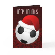Cartões de Natal para um jogador de futebol