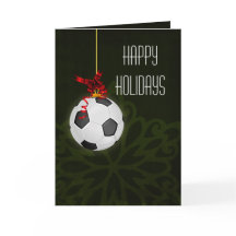 Cartões de Natal para um jogador de futebol