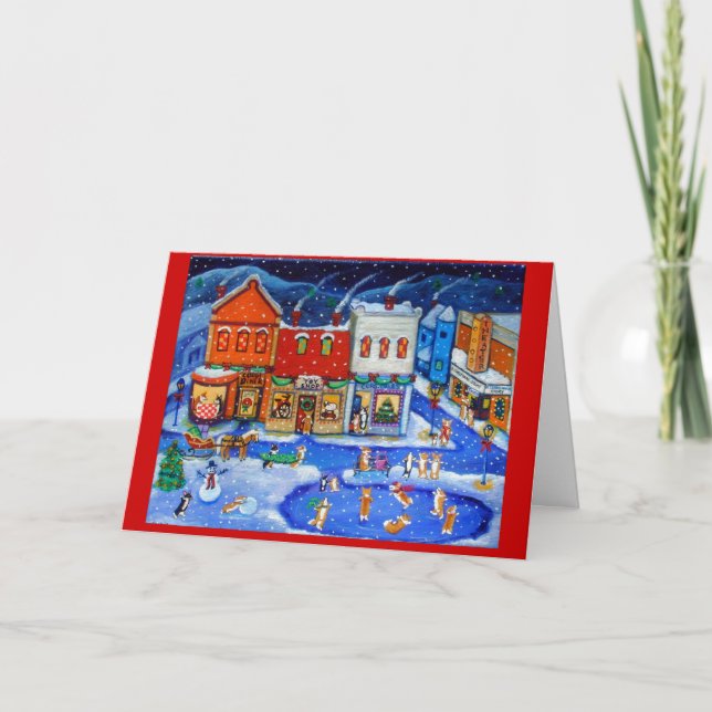 Cartões de Natal Pembroke Welsh Corgi (Frente)