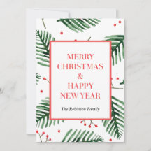 Cartões de Natal perenes, Ano Novo Chic