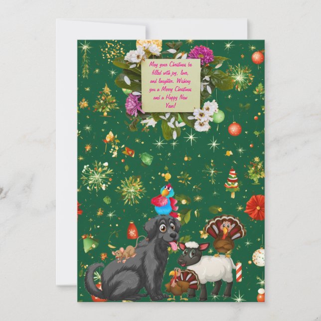 Cartões de natal Personalizados com Designs Festiv (Frente)