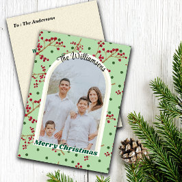 Cartões de Natal Personalizados com Foto de Visco 