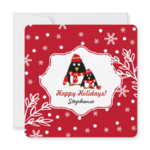 Cartões de Natal Personalizados Engraçados Pinguin