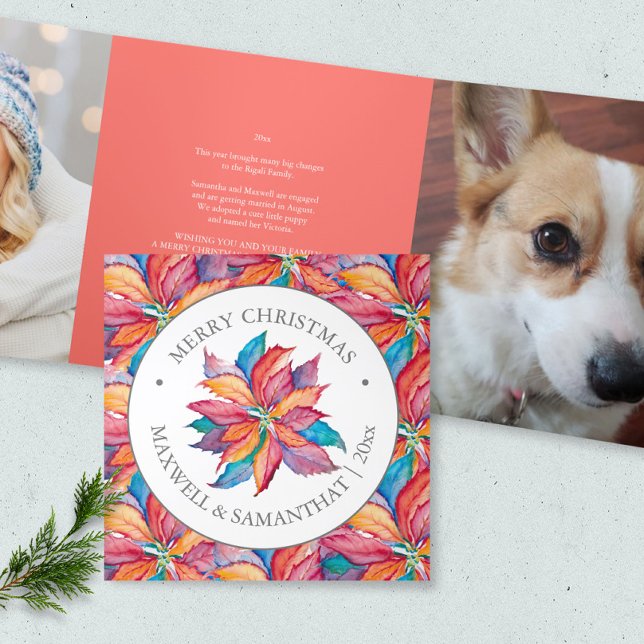 Cartões de Natal Personalizados Exclusivos (Creative Christmas card templates with custom photo by Victoria Grigaliunas )